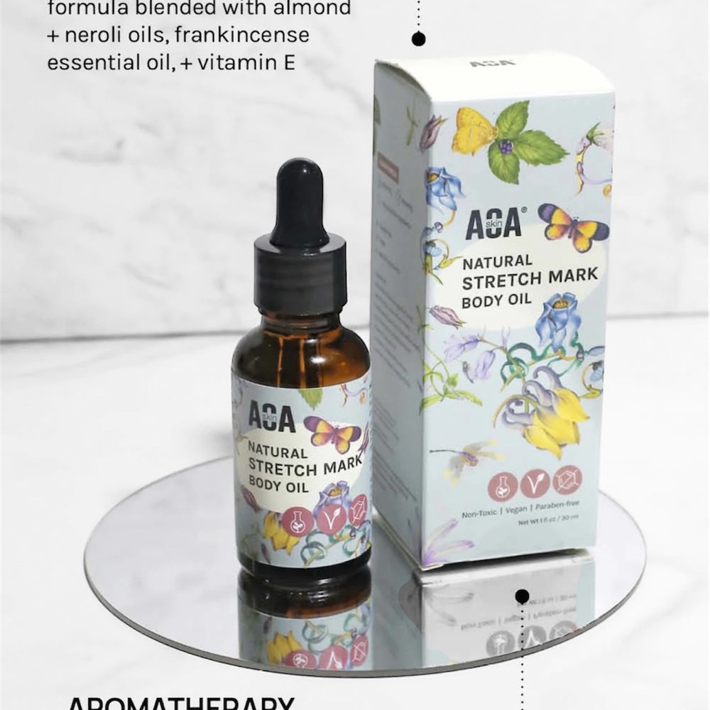 Natural Stretch Mark Body Oil - Brown Bottle